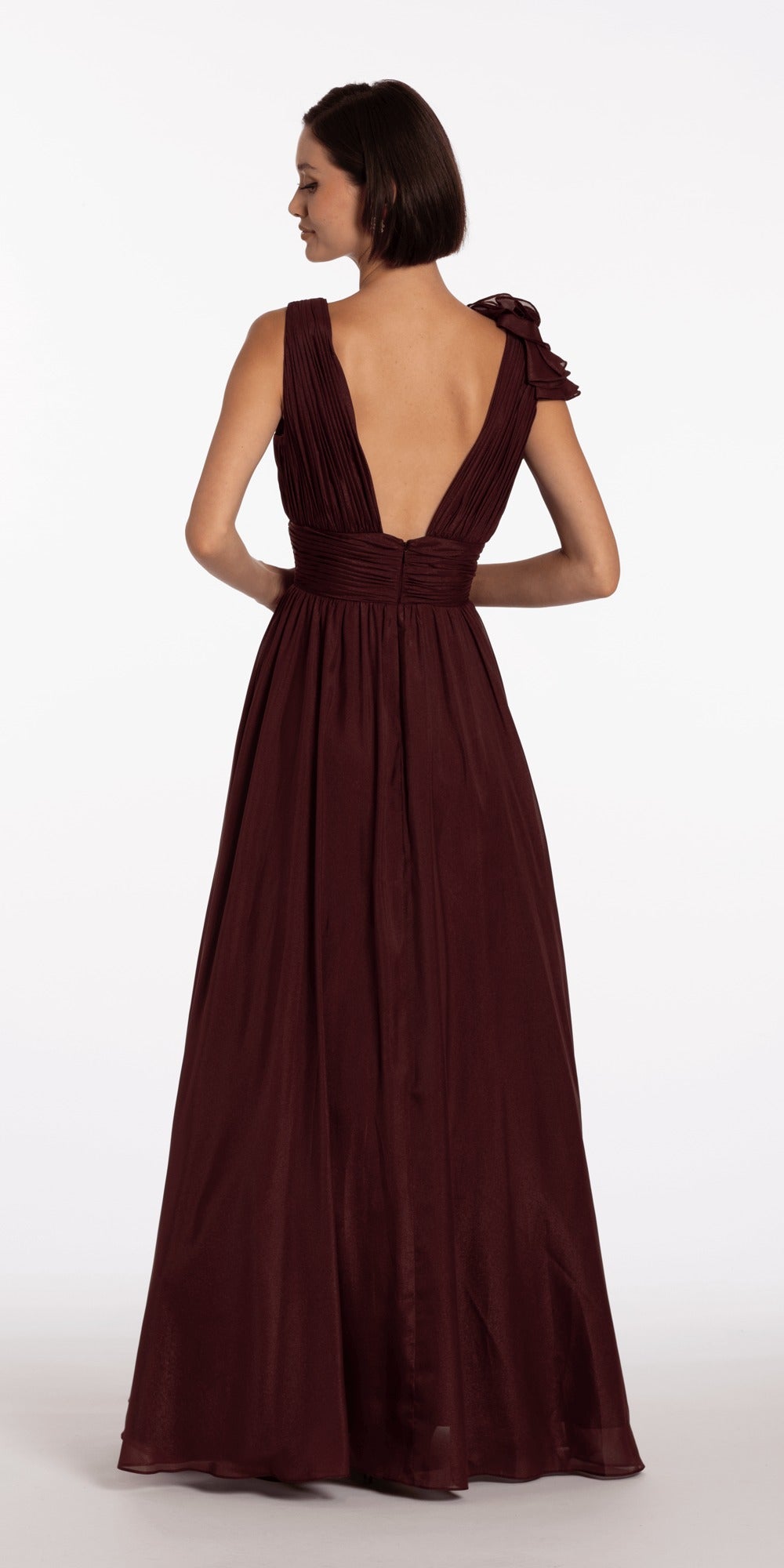 Mikado Embellished Bateau Neck A Line Dress with Pockets