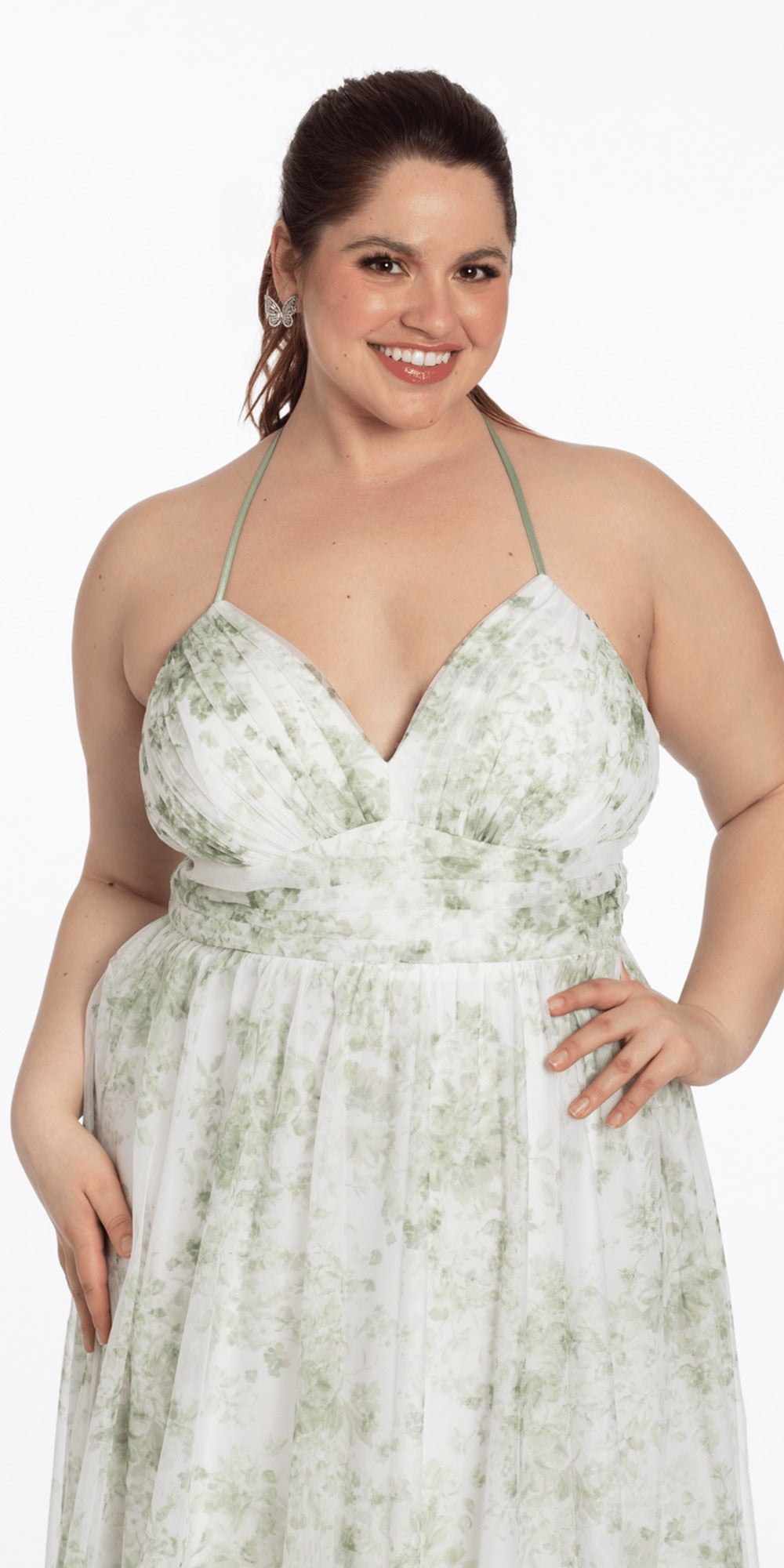 Strapless Sweetheart Glitter Corset Column Dress with Exaggerated Slit