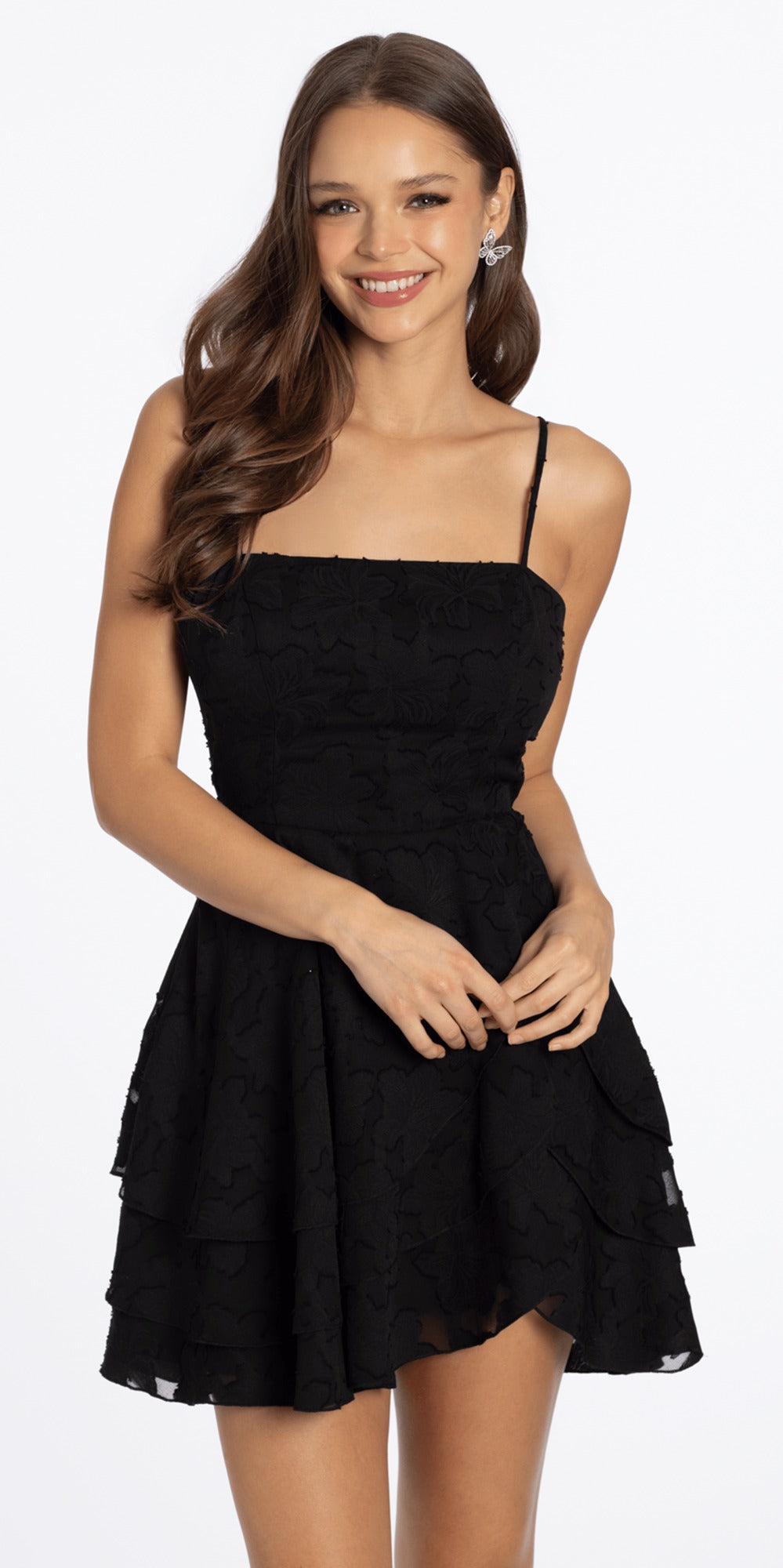 Strapless Pleated Taffeta Ballgown with Side Bow