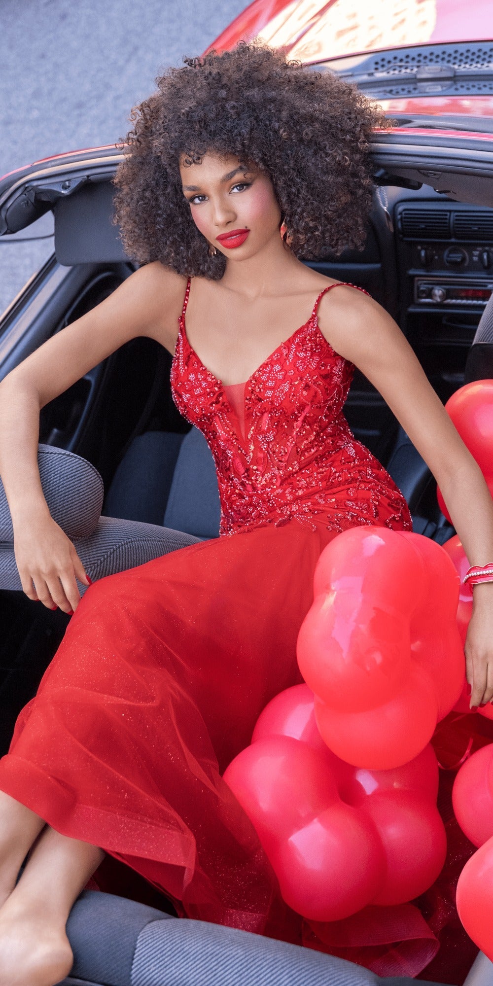 Satin Pleated Strapless Trumpet Dress with Sweep Train