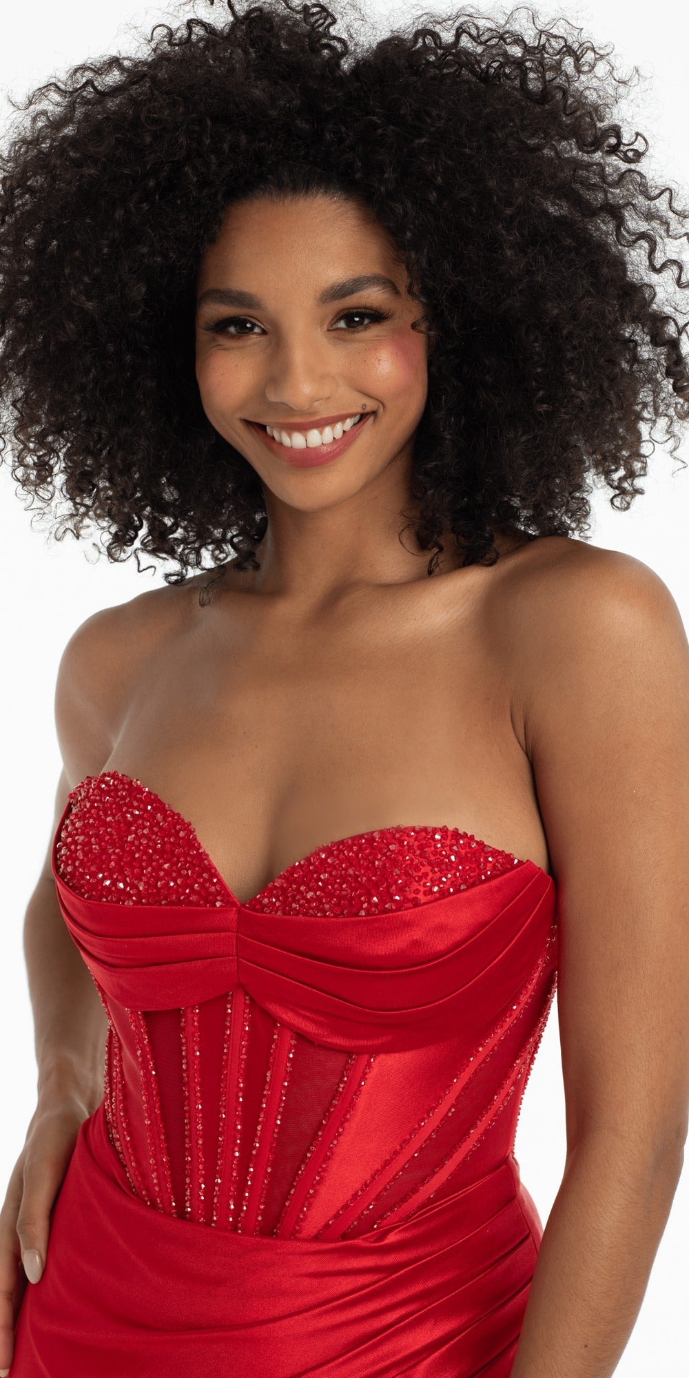Glitter Glow in the Dark Swirl Sweetheart Corset Mermaid Dress with Godets
