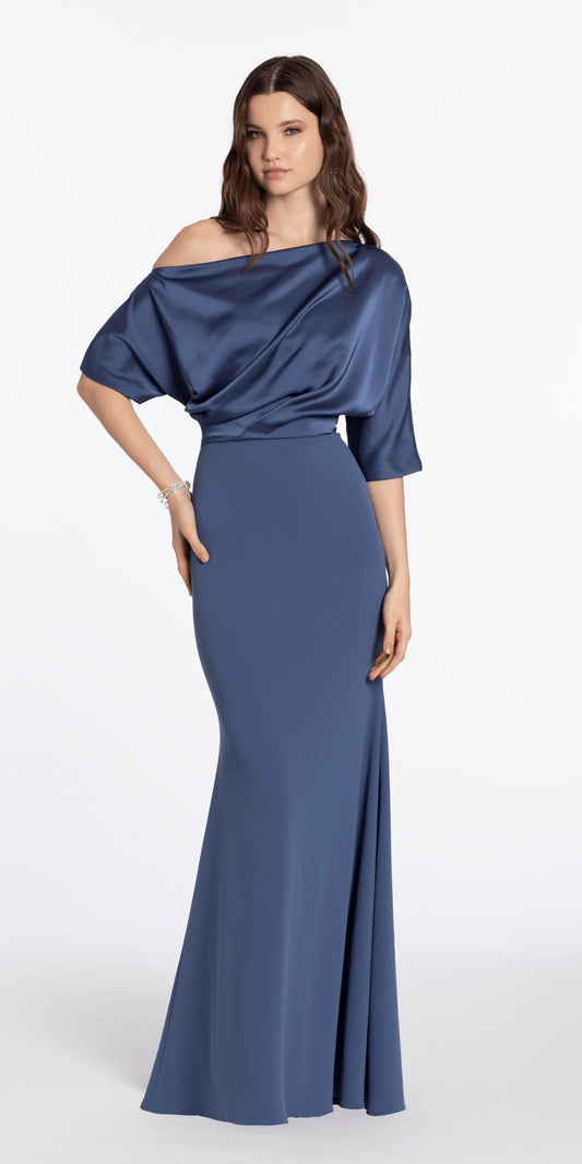 Deep V Neck Mesh Linear Beaded A-Line Dress