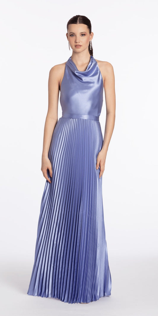 Beaded Sweetheart Velvet Trumpet Dress with Side Slit