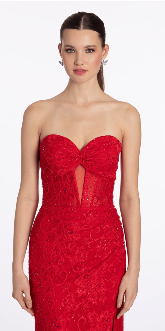 Glitter Illusion Sweetheart Corset Ballgown with Pockets