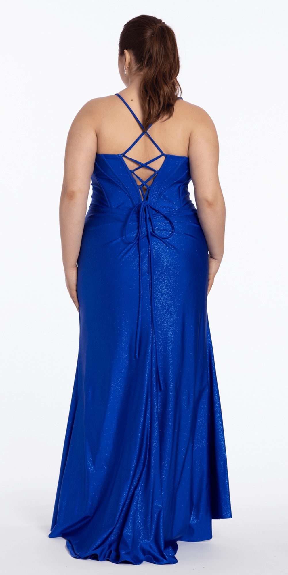 Floral Tulle Corset Ballgown with Waist Tie