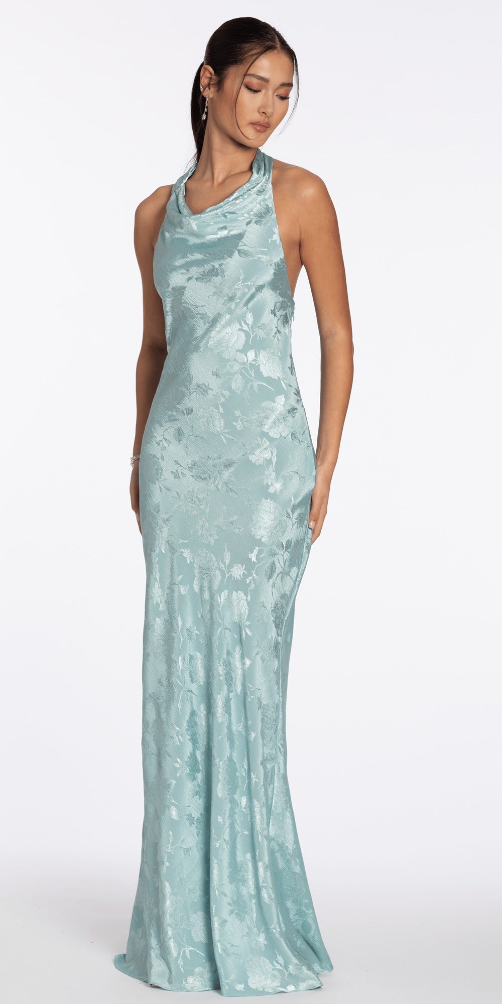 Embellished Strapless Lace Bodycon Dress with Ruching