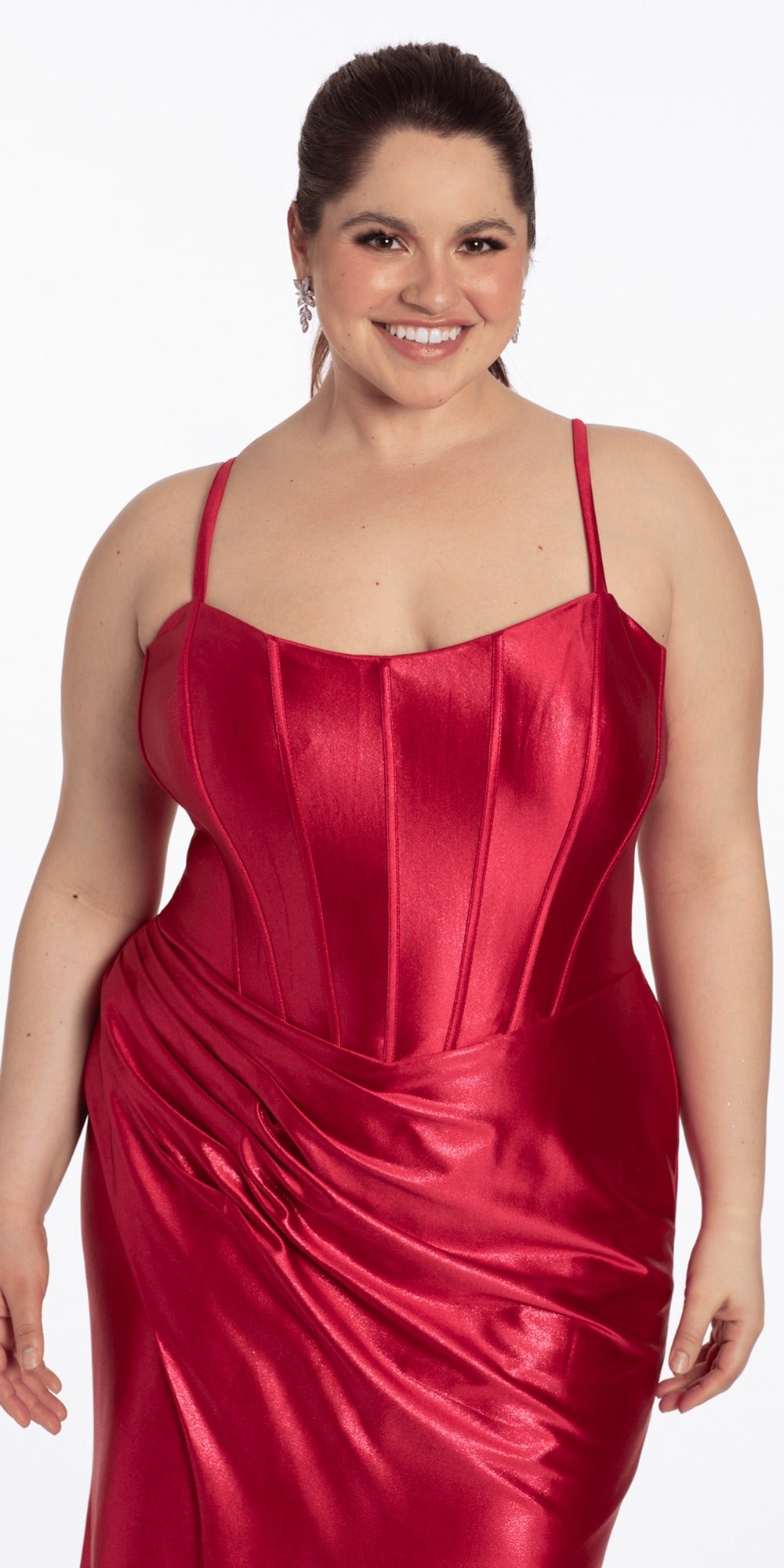 Illusion Sequin Sweetheart Keyhole Trumpet Dress