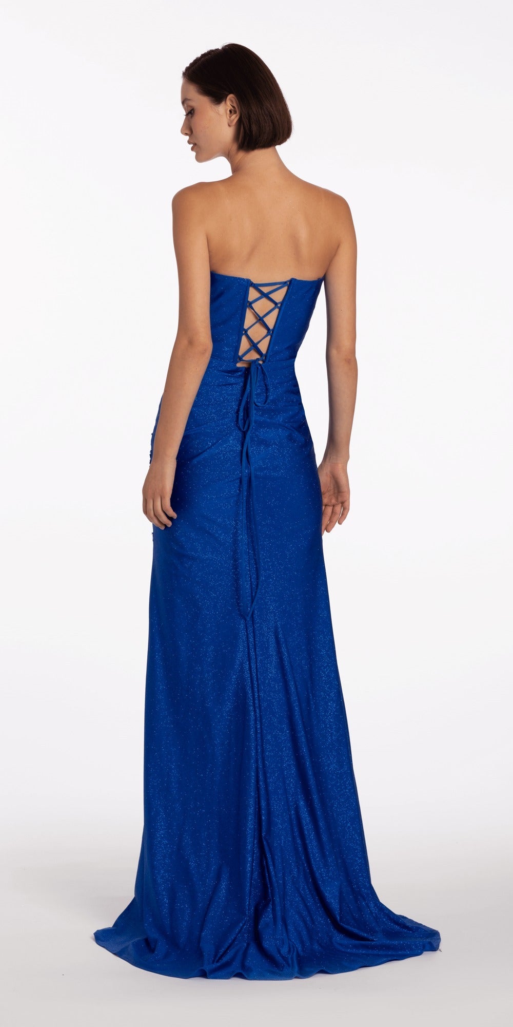 Side Slit Sequin Tie Back Dress