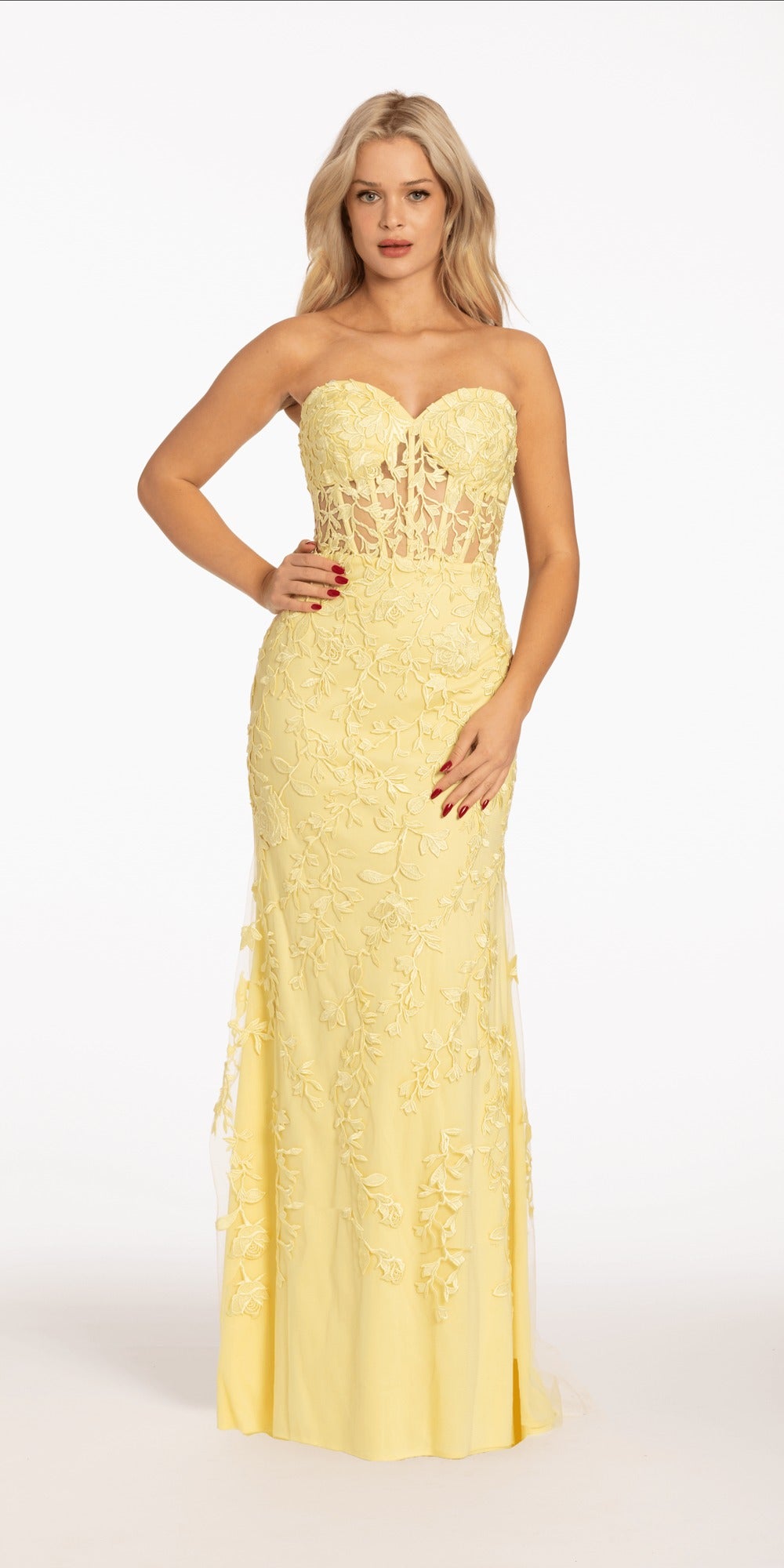 Criss Cross Floral Chiffon High Low Dress