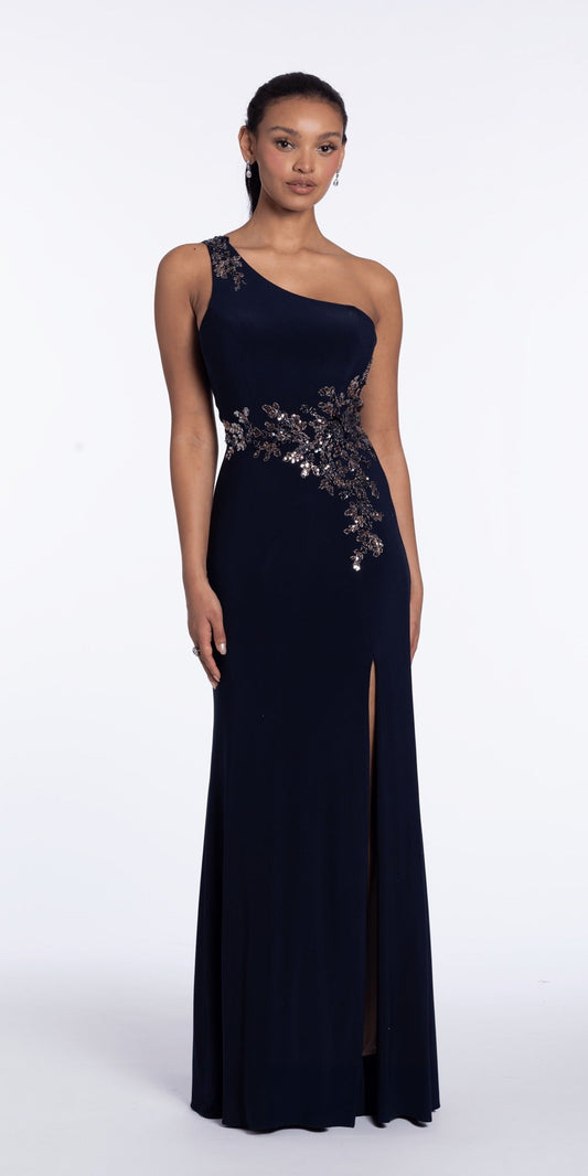 Strappy Back Glitter Mesh Sweetheart Corset High-Low Dress