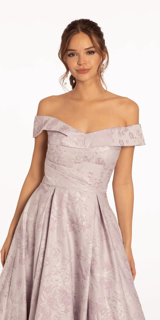 Mesh Embroidered Strappy Back Column Dress with Heat Set Stones