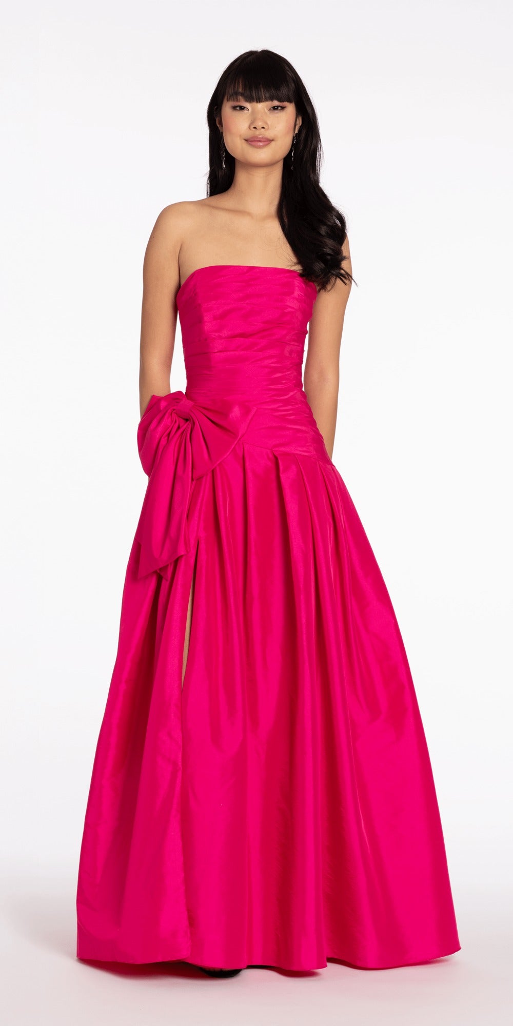 Foil Sweetheart Drape Corset Column Dress with Ruching