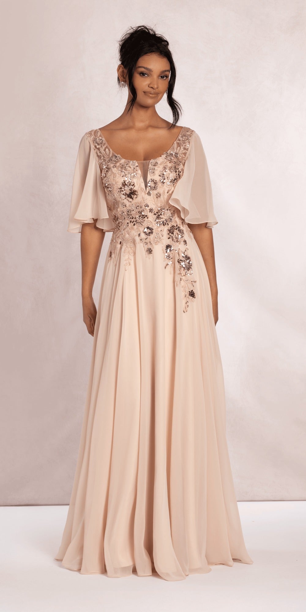 Stretch Satin Strapless Corset Dress with Heat Set Stones