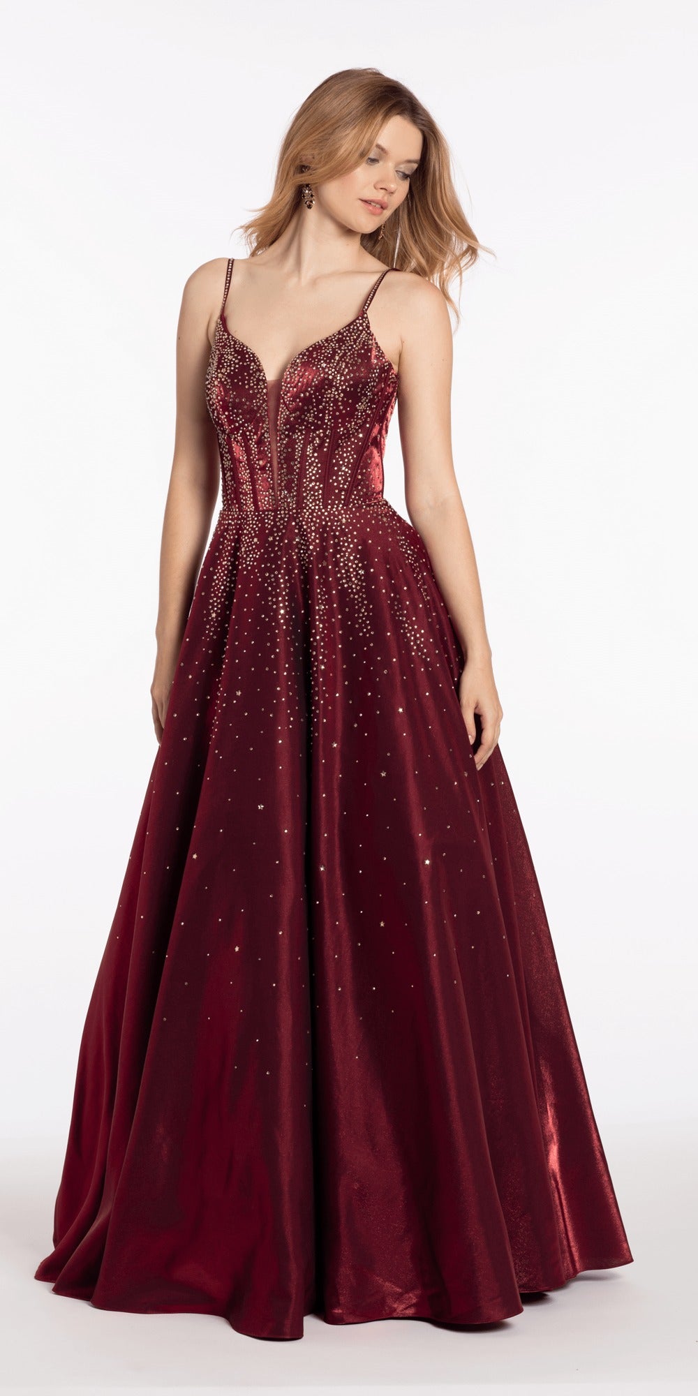 Strapless Beaded Embroidered Tulle Ballgown