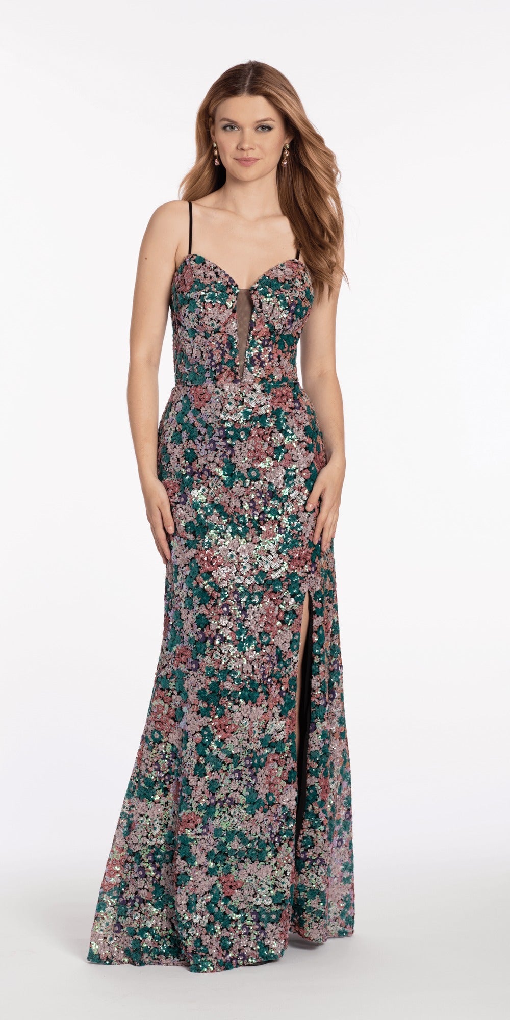Pleated Mesh Sweetheart Corset Fit and Flare Dress