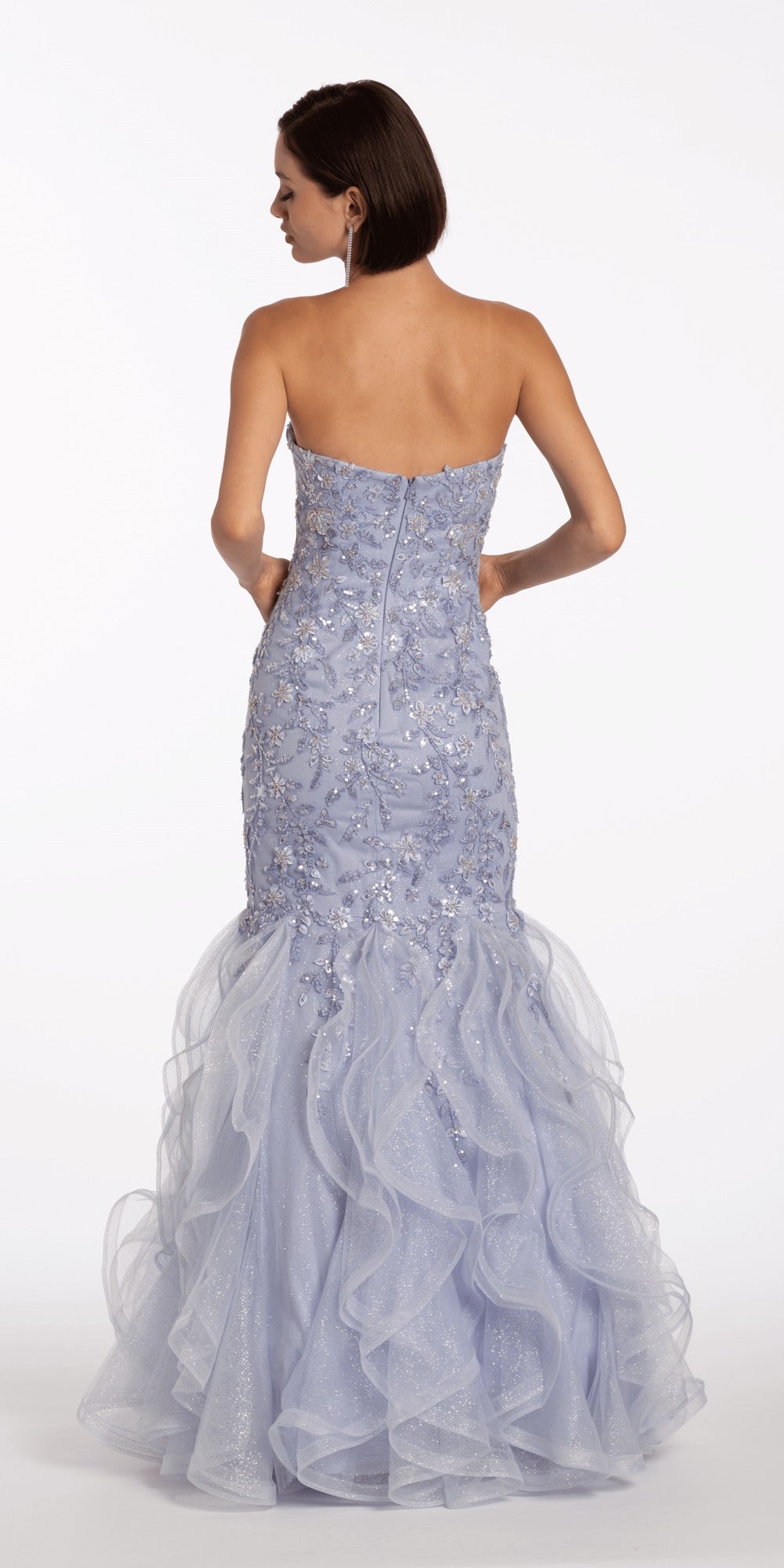 Sweetheart Glitter Illusion Corset Skater Dress
