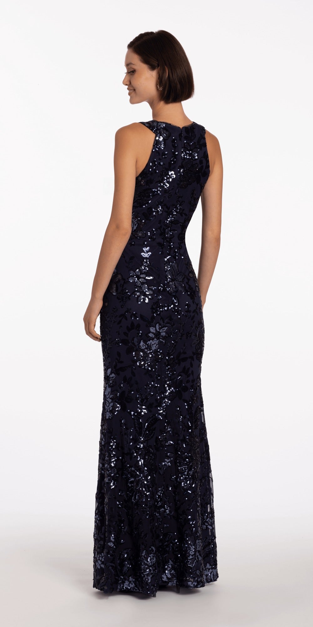 Satin Rhinestone Bow Off the Shoulder Skater Dress
