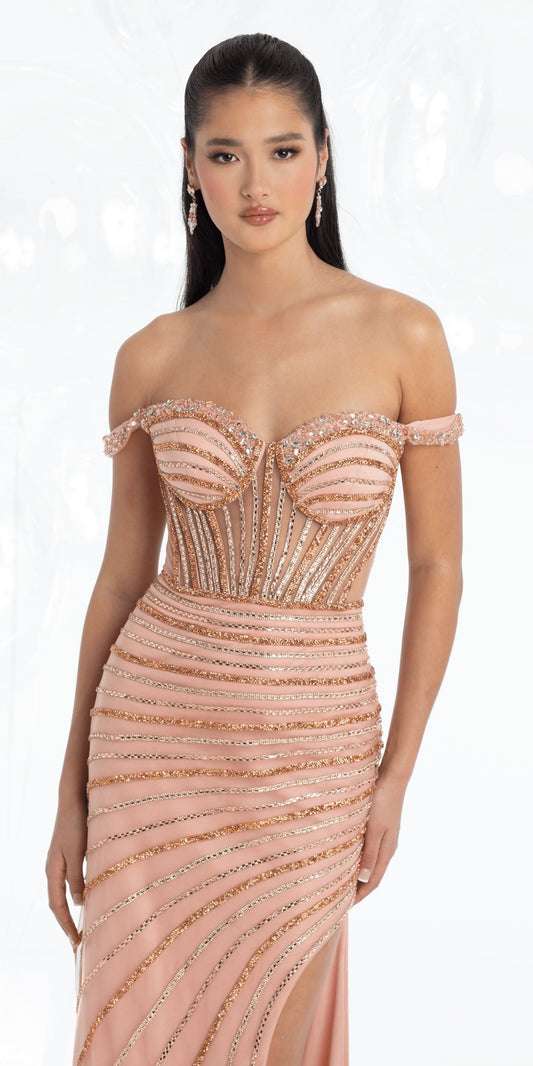 Chiffon Tiered Halter A Line Dress with Embellished Appliques