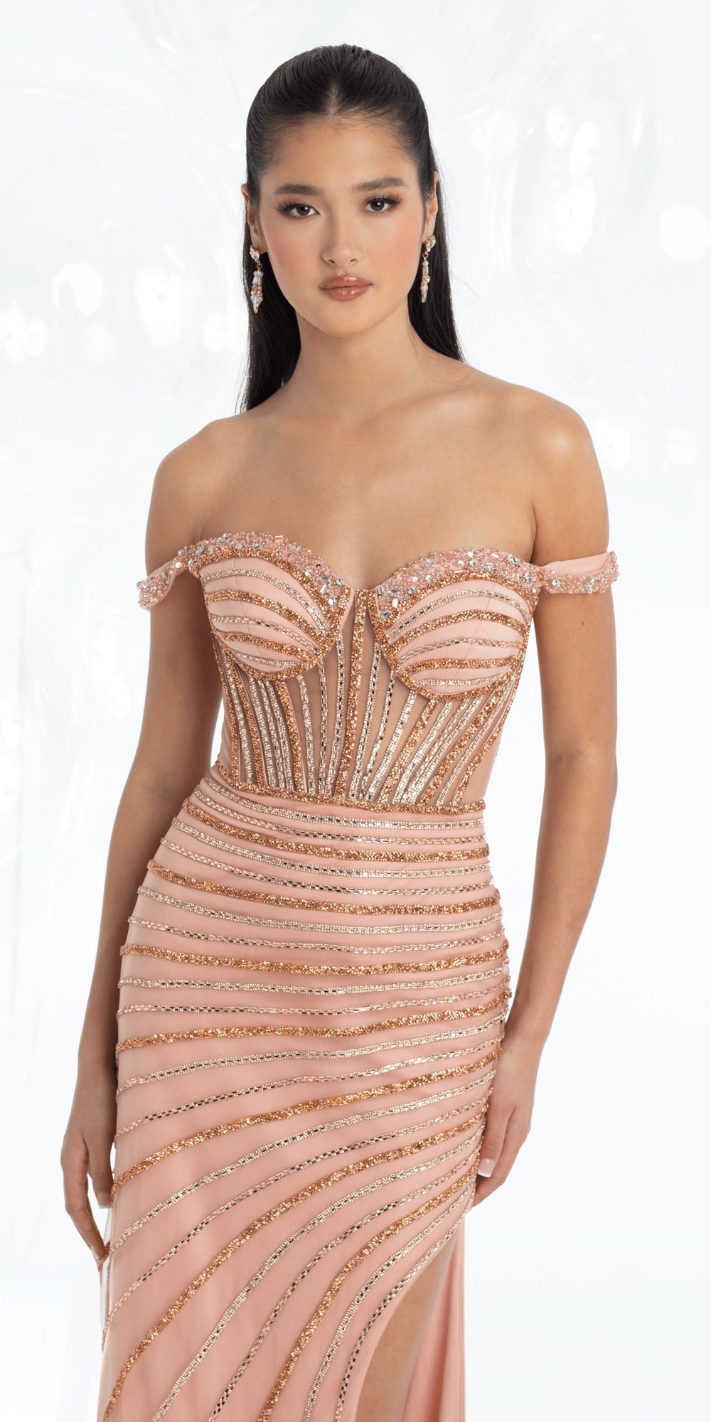 Velvet Sequin Lace Up Back Bodycon Dress