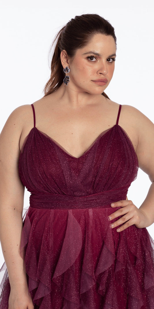Strapless Satin Corset Trumpet Dress with Exaggerated Side Slit