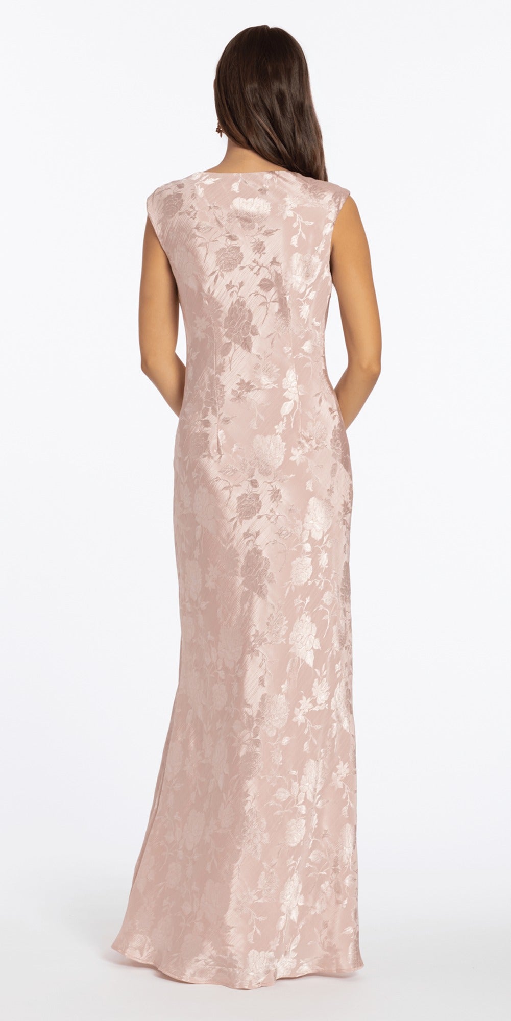 Floral Lace Skater Dress with Pleated Scoop Neck