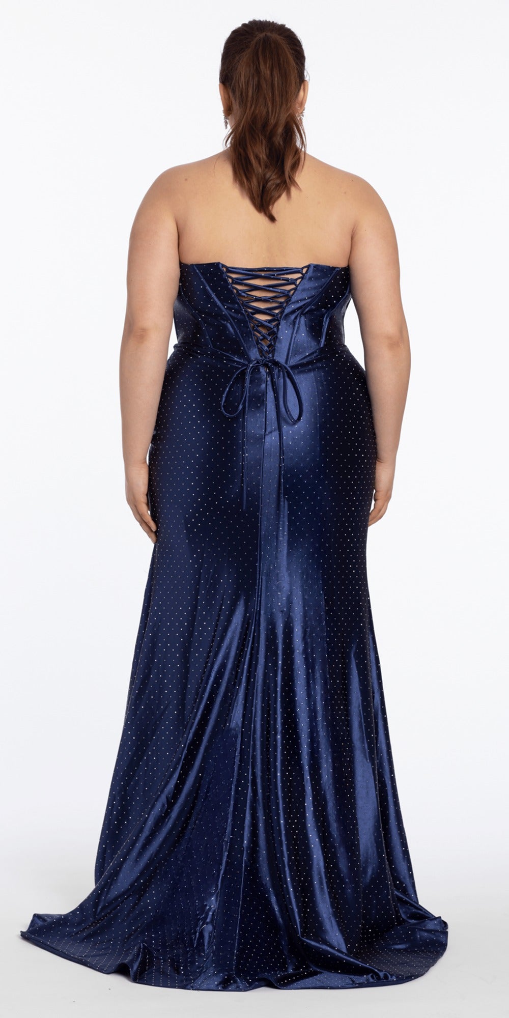 Jacquard Lace Halter Notch Neck Single Tier Dress