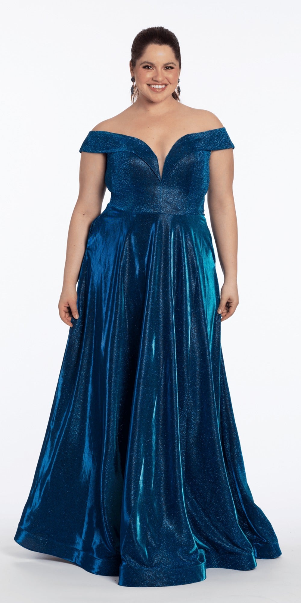 Satin Tie Back Crepe Dress with Asymmetrical Tiered Hem Dress