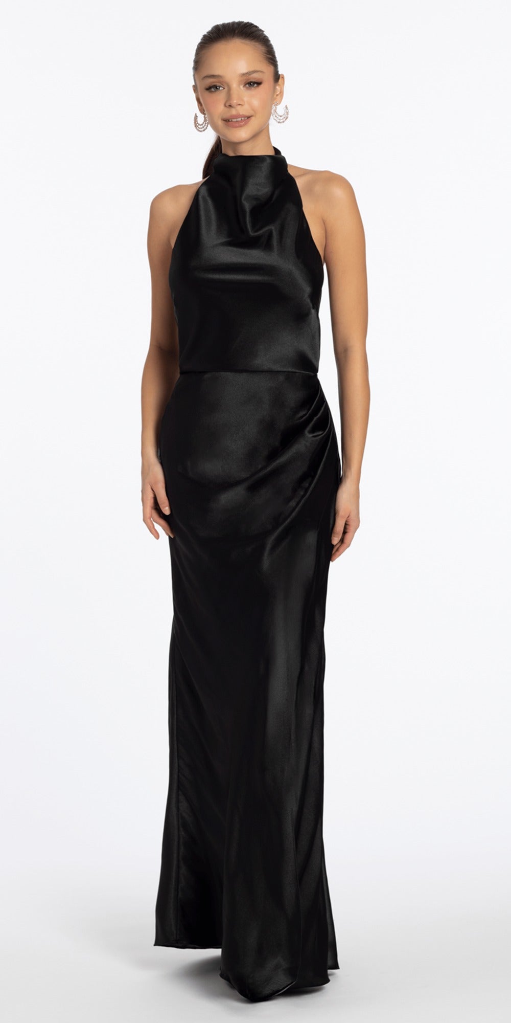Chiffon Burnout Skater Dress with Asymmetrical Tiered Skirt