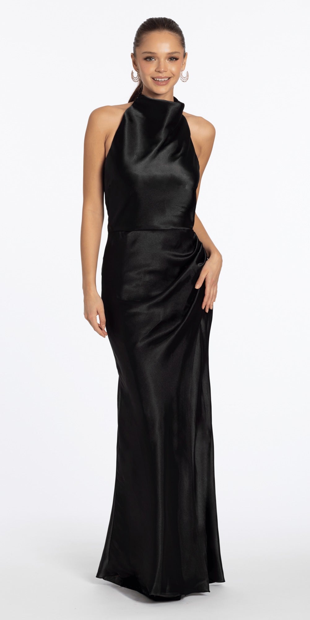 Chiffon Burnout Skater Dress with Asymmetrical Tiered Skirt
