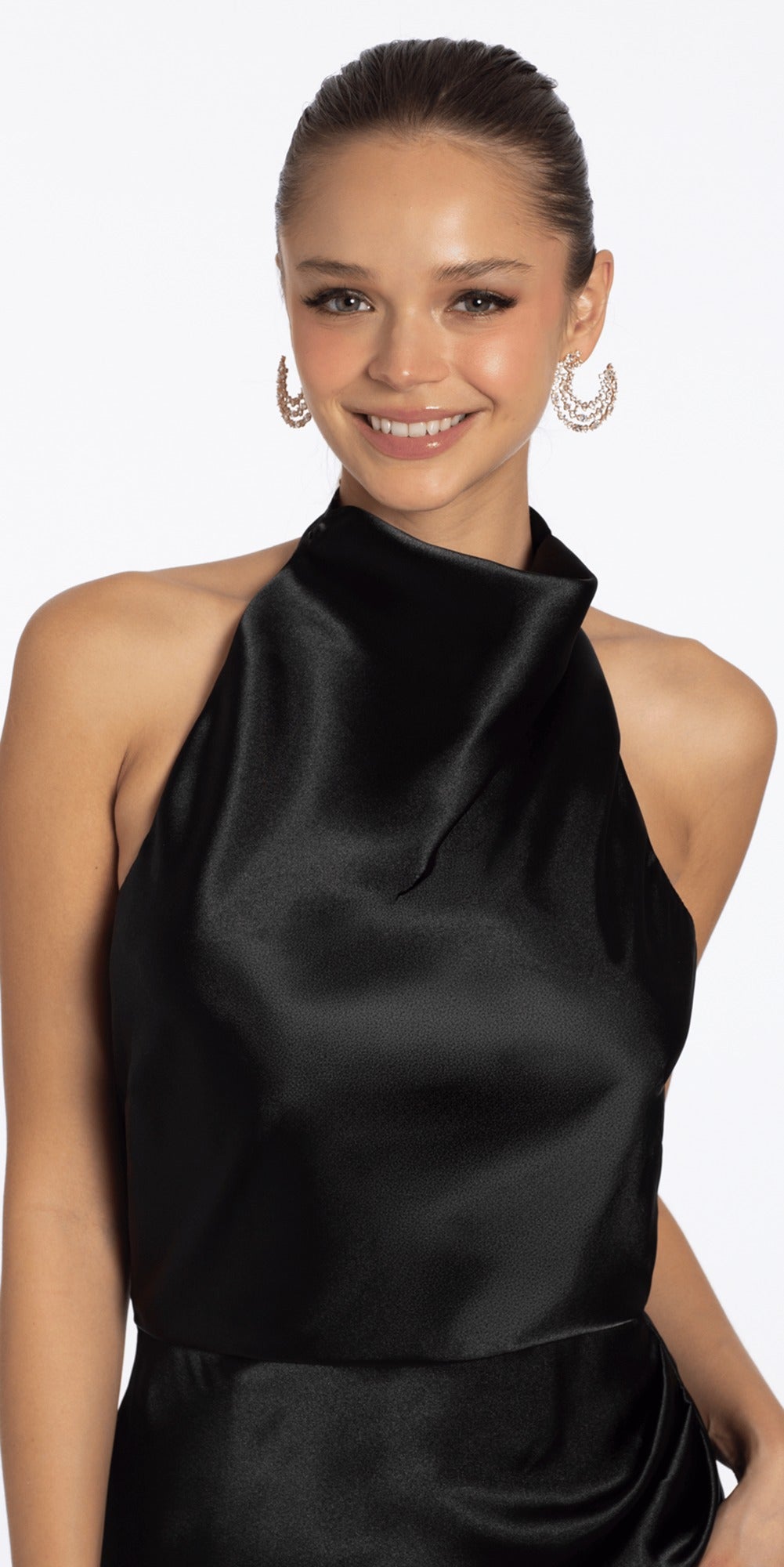 Chiffon Burnout Skater Dress with Asymmetrical Tiered Skirt