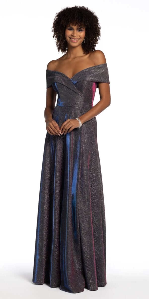 Strapless Mesh Corset Fit and Flare Dress with Twist Bodice