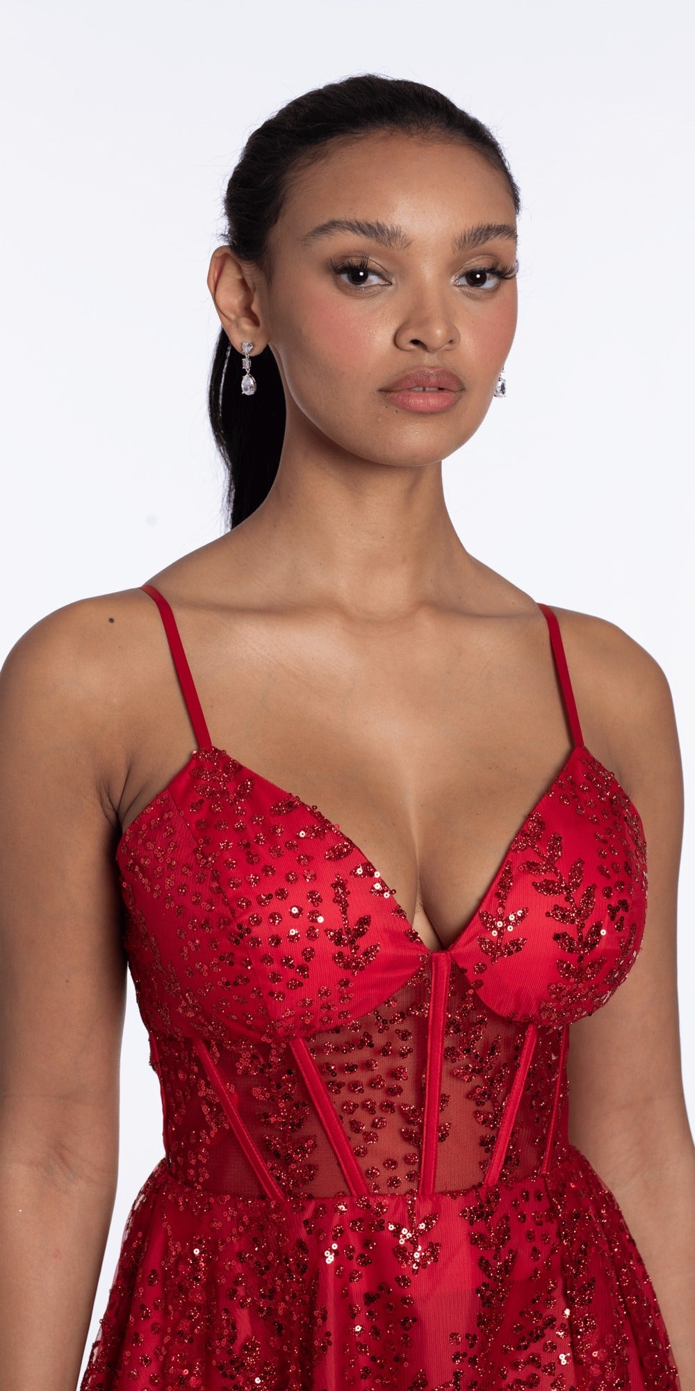 Tie Neck Halter Dress - Plus