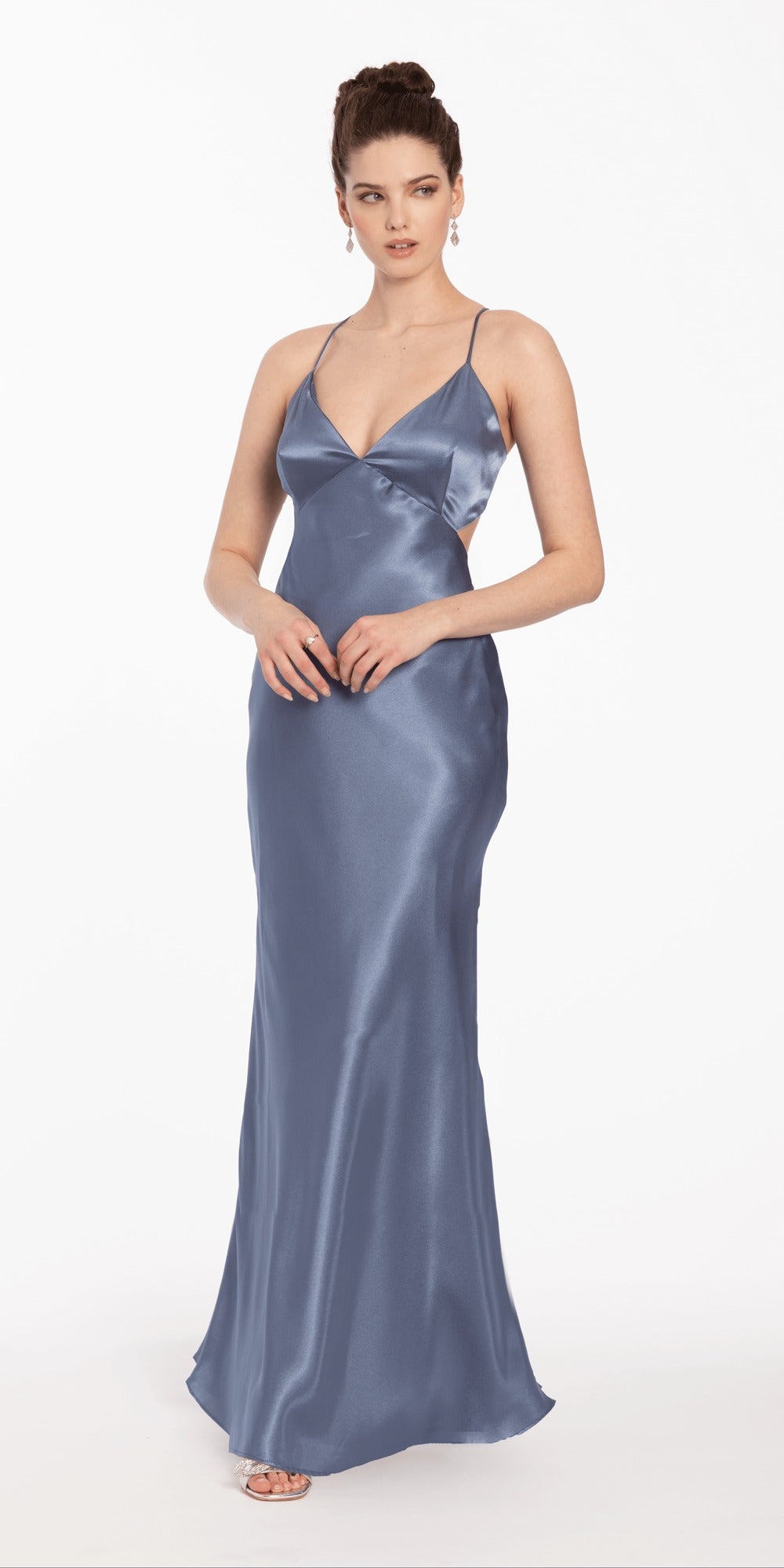 Tiered Chiffon Double Strap High Low Dress