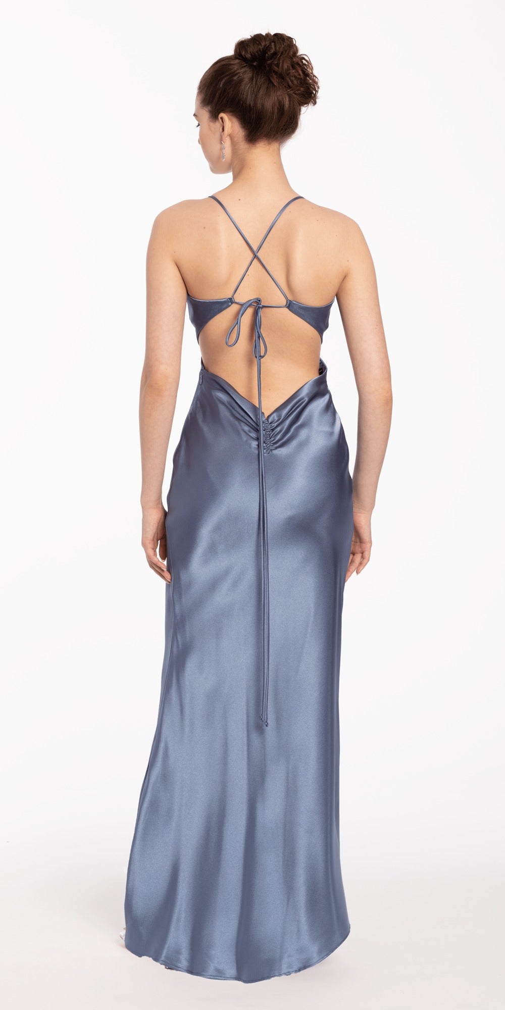 Tiered Chiffon Double Strap High Low Dress
