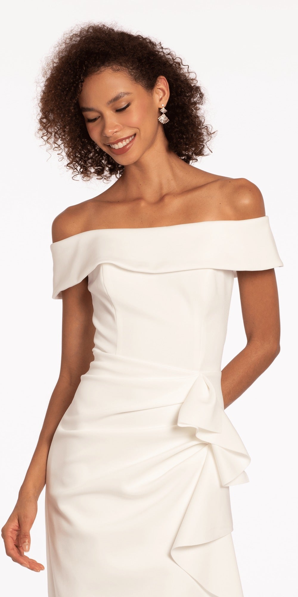 Floral Mesh Applique Corset A Line Dress