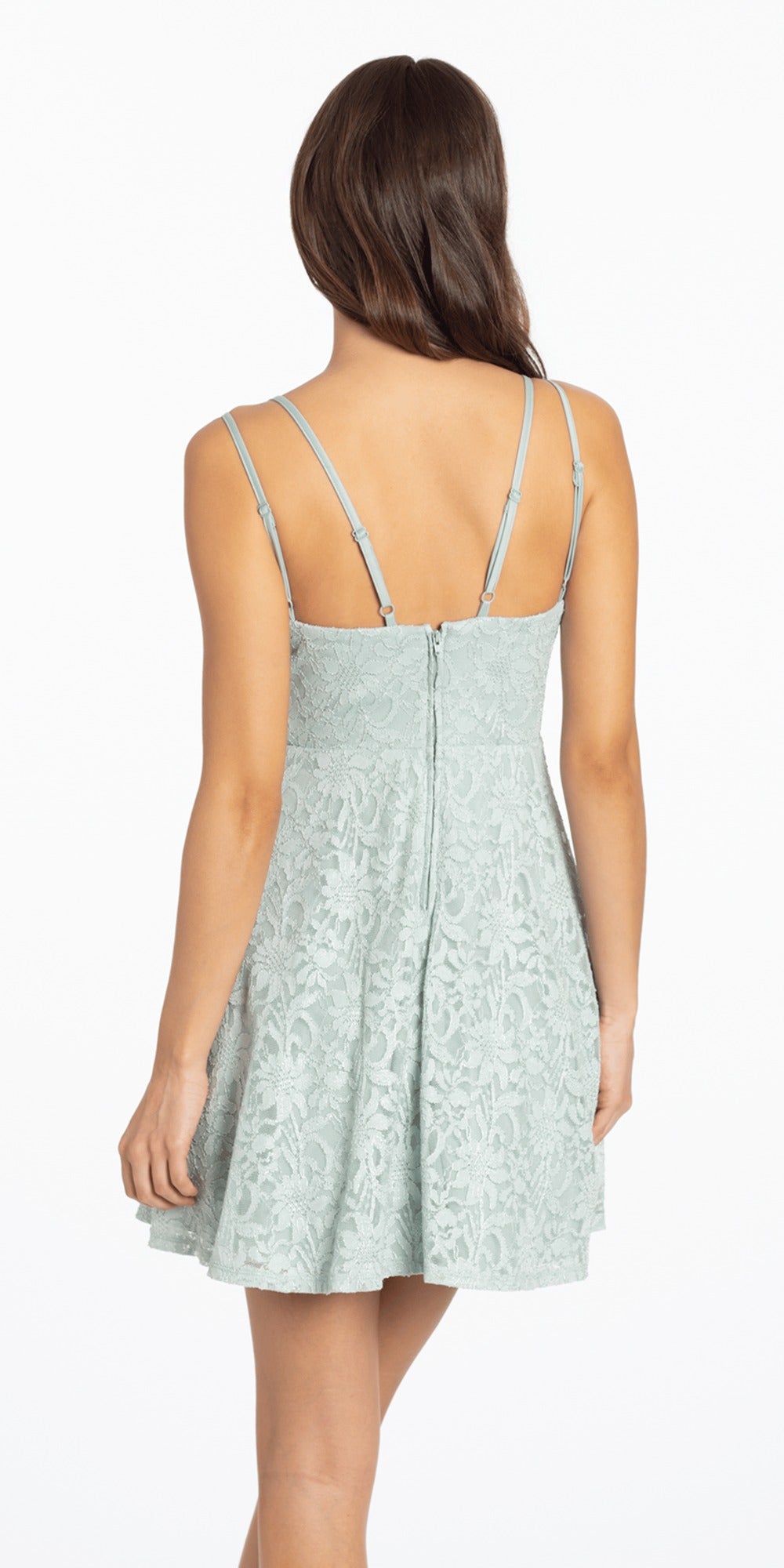 Sequin Lace Up Dress with Side Slit
