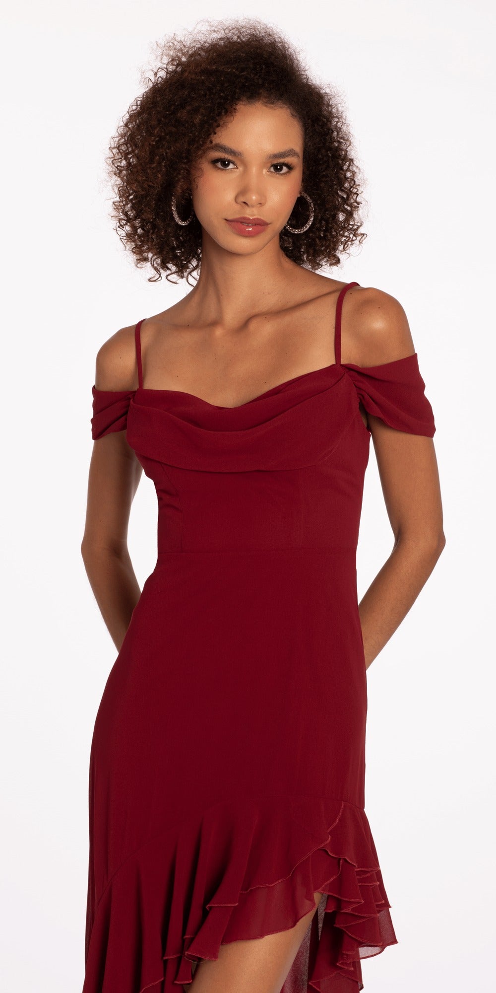 Sequin Lace Up Dress with Side Slit