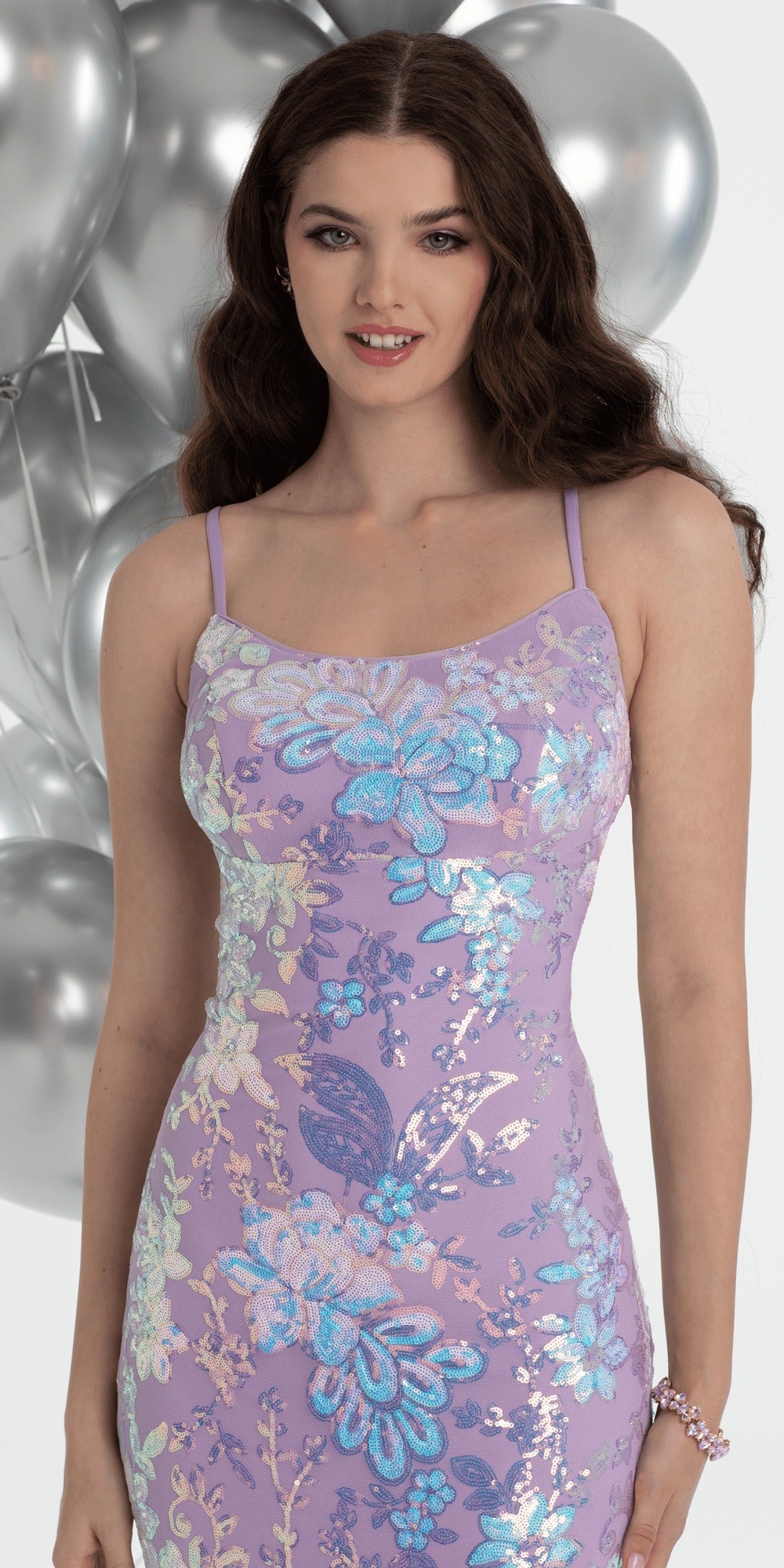 Floral Chiffon A Line Halter Dress