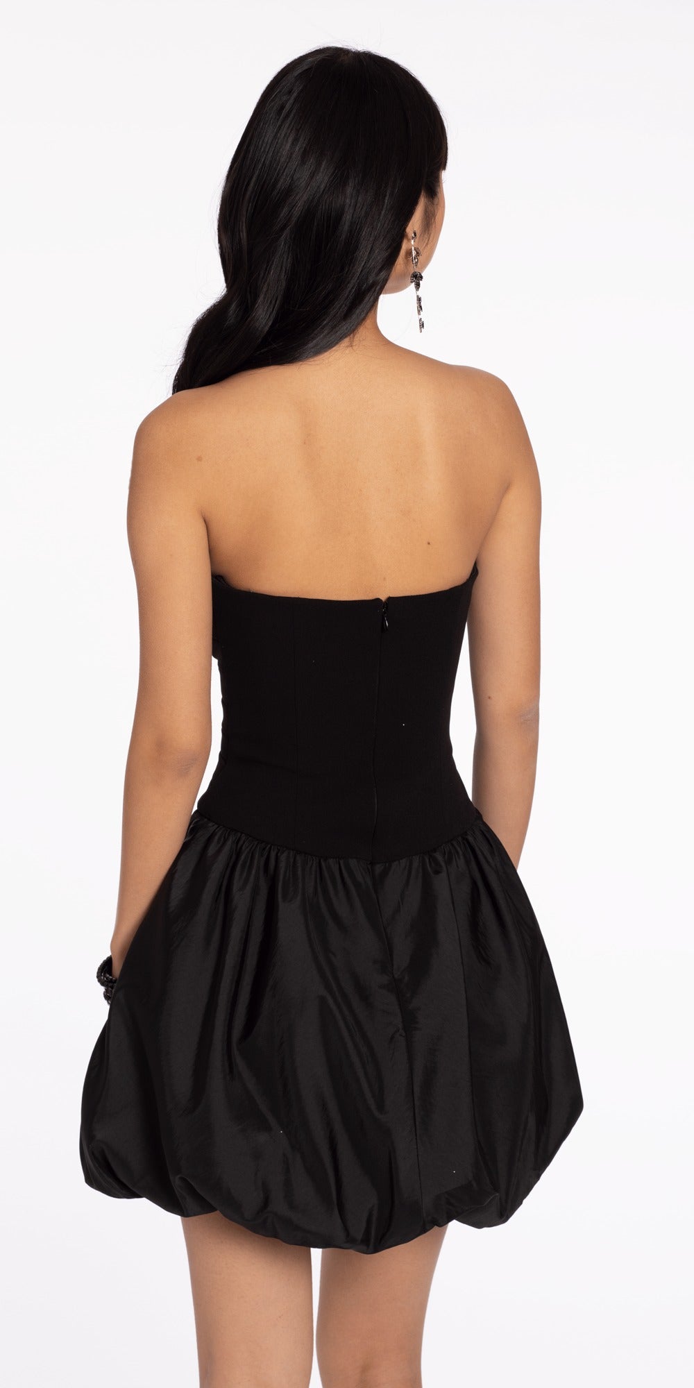 Glitter Plunging Lace Up Back Ballgown