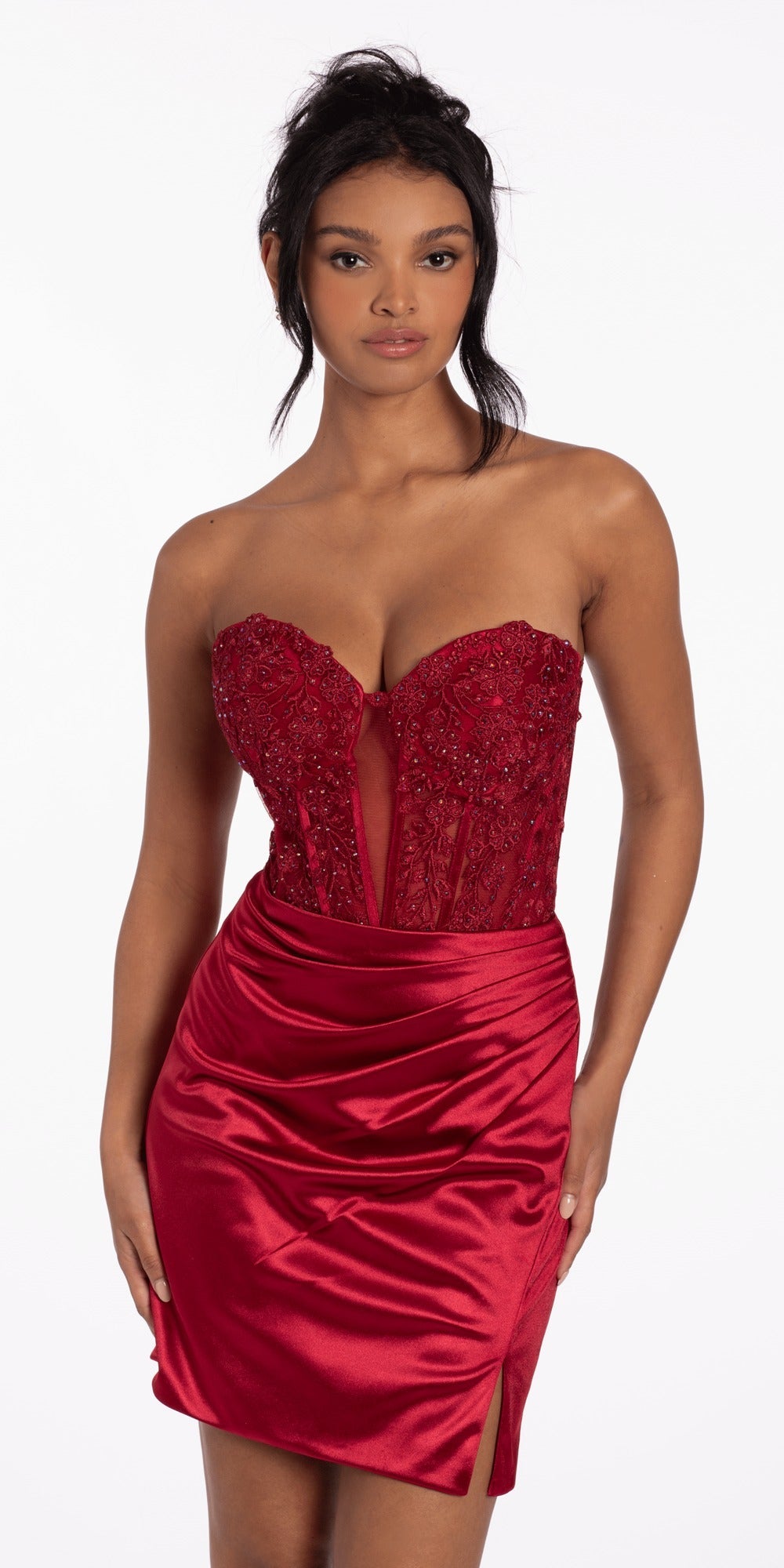 Sweetheart Corset Tiered Fit and Flare Dress