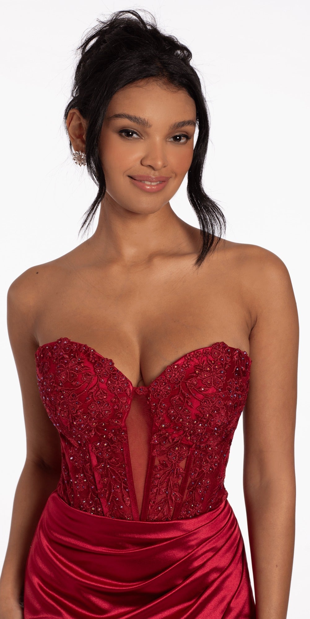 Sweetheart Corset Tiered Fit and Flare Dress