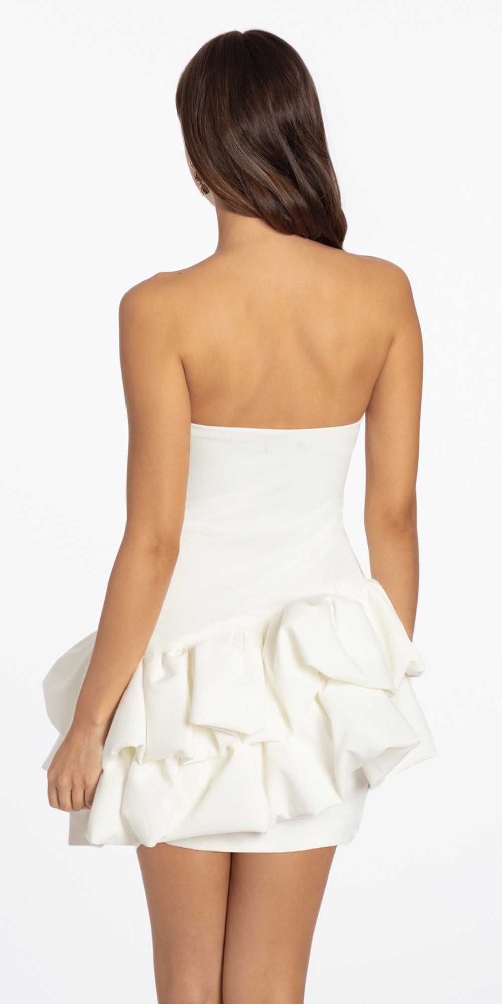 Sweetheart Sparkle Stretch Satin Column Dress with Side Drape