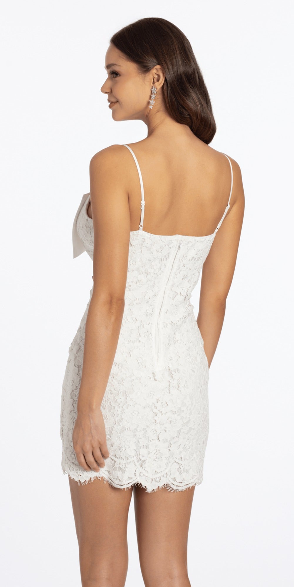 Floral Print Chiffon Drape Front Ruffle High-Low Dress