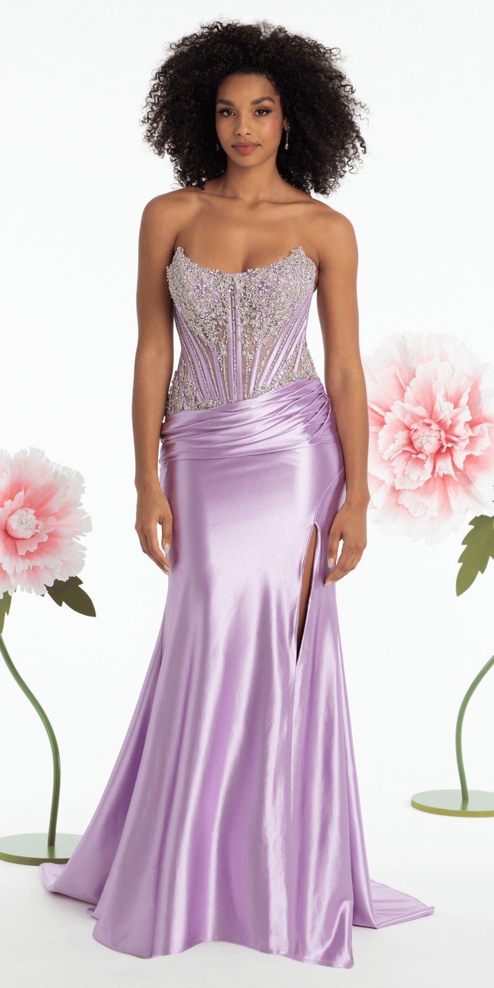 Scoop Neck Chiffon Flutter Sleeve Embroidered A-line Dress