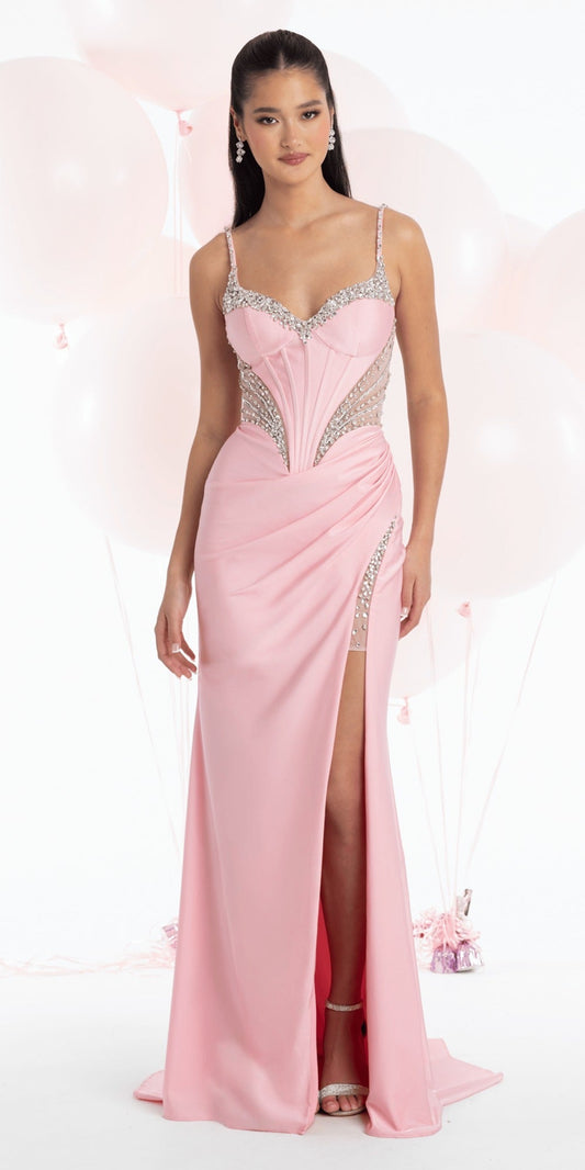 Sweetheart Floral Jacquard A Line Lace Up Back Dress