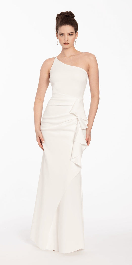 Pinstripe Glitter Square Neck Ruched Bodycon Dress