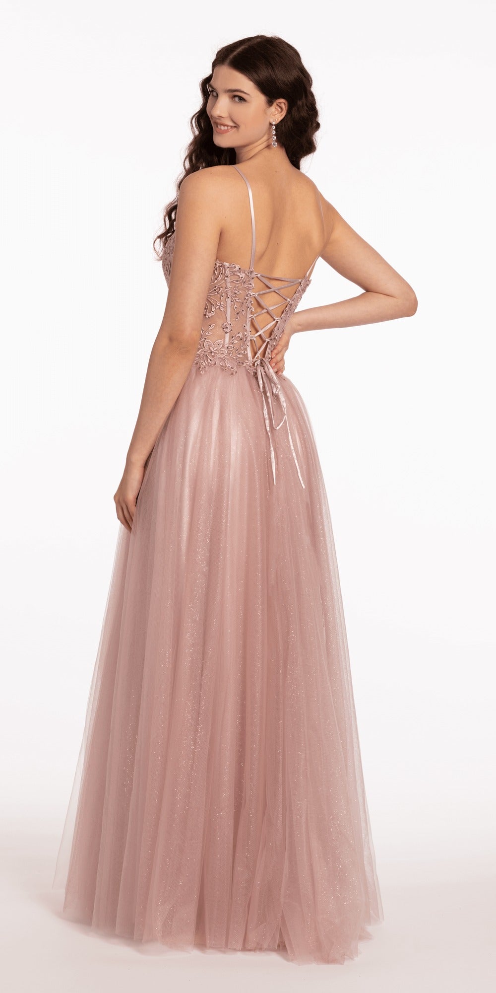 Strappy Back Glitter Bodycon Dress with Ruching