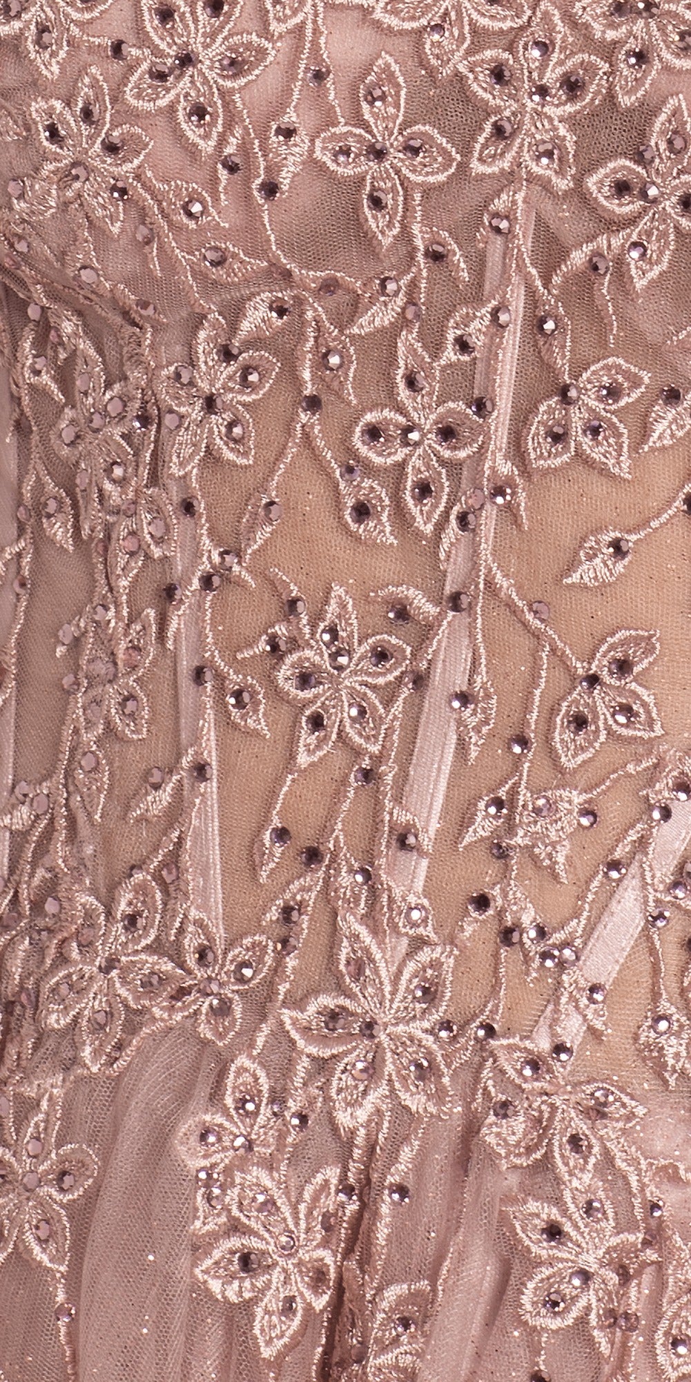 Jersey One Shoulder Mermaid Dress with Beaded Floral Applique