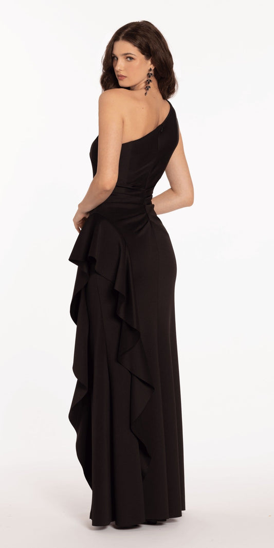 Glitter Mesh Scoop Neck Fit and Flare Dress with Pearl Straps
