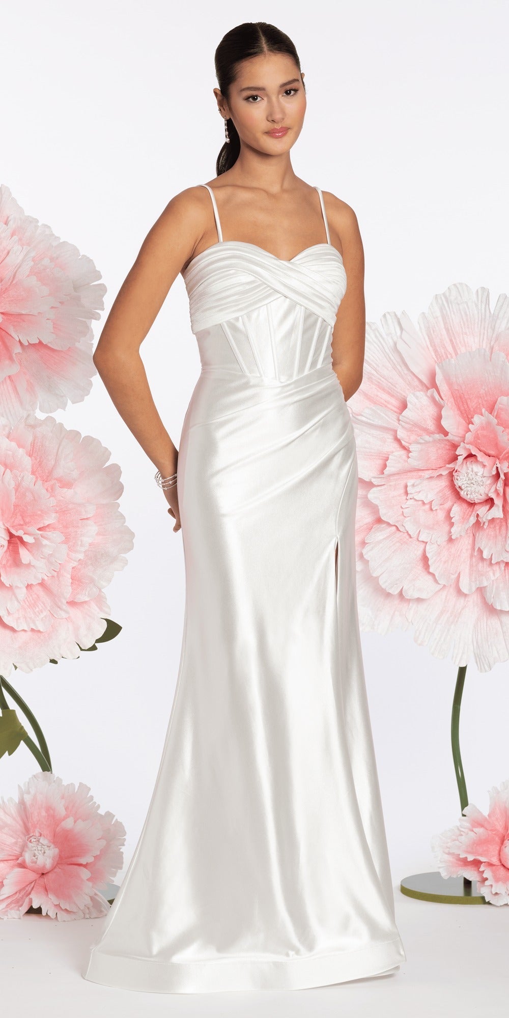 Glitter Mesh Sweetheart Pleated Tea Length Dress